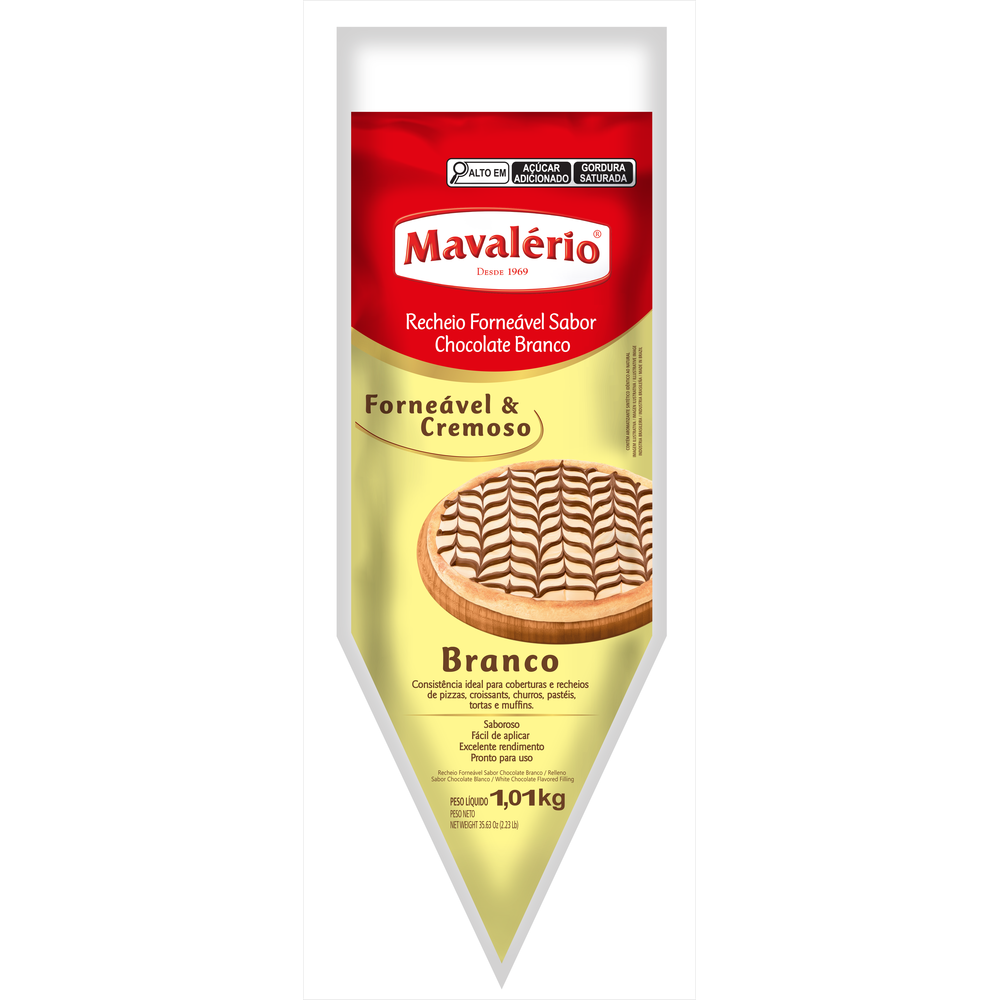 Recheio forneável sabor chocolate branco 1,01kg