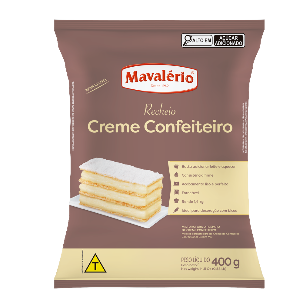 Recheio creme de confeiteiro em pó