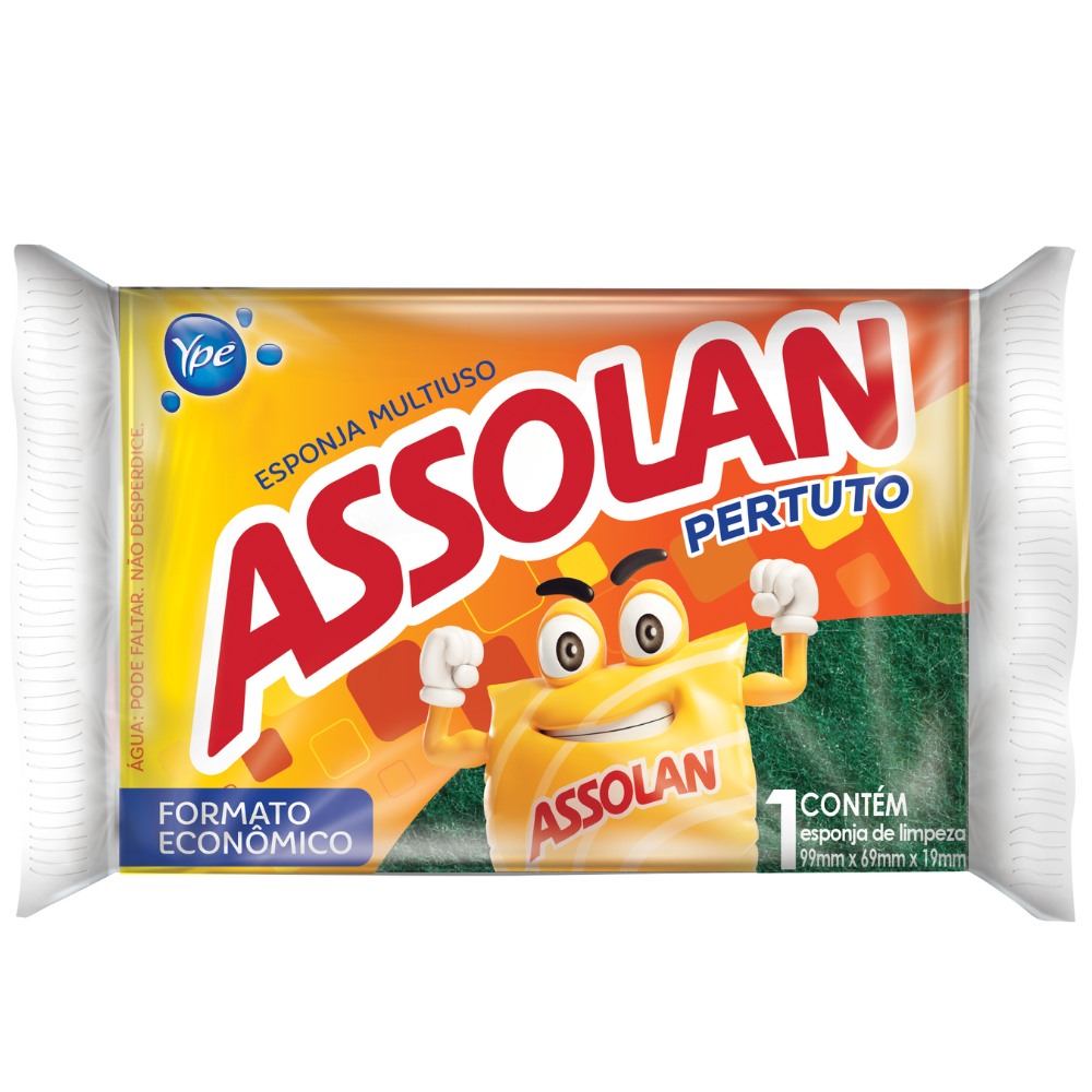 Esponja Multiuso Assolan Pertuto 1un- Formato Econômico - Esponja de Lavar Louças