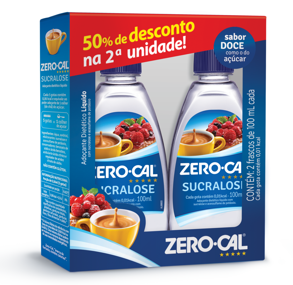 Adoçante Zero Cal Sucralose Pack 2X100Ml