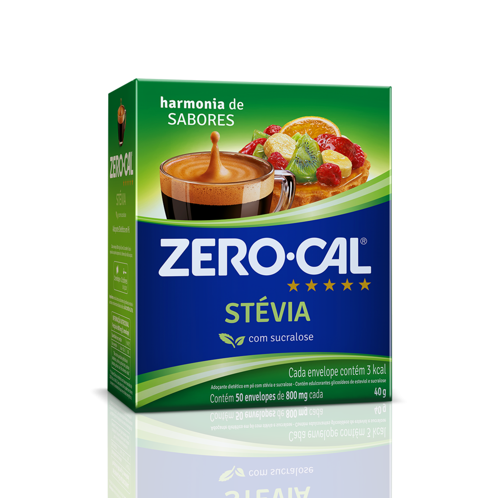 Adoçante Zero Cal Stevia Pó Sache 50Un