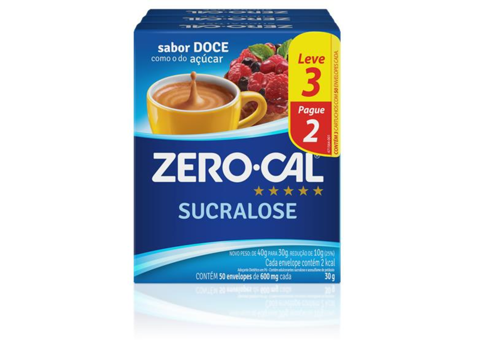 Adoçante Zero Cal Sucralose Pack L3P2 C/50 Saches