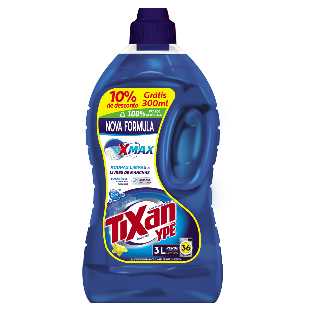 Lava-Roupas Líquido Primavera Tixan Ypê Frasco 3l Grátis 10% de Desconto
