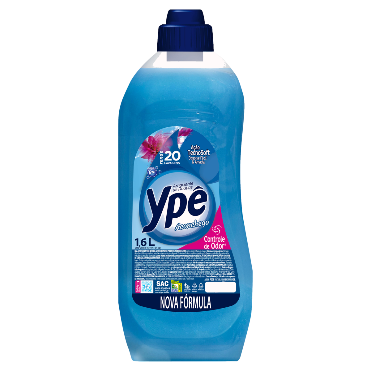 Amaciante de Roupa e Tecido Aconchego Ypê Frasco 1,6l