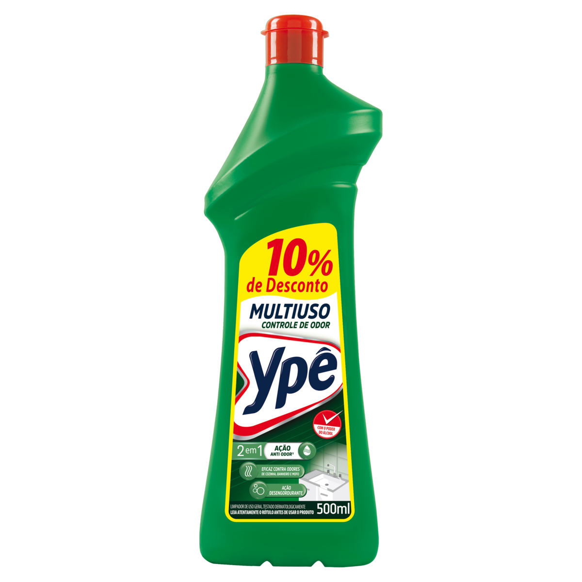 Limpador Controle de Odor com Álcool Ypê Squeeze 500ml Grátis 10% de Desconto