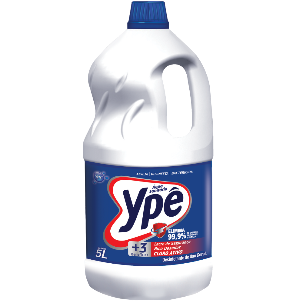 Água Sanitária Ypê 5l - Alveja - Desinfeta - Bactericida
