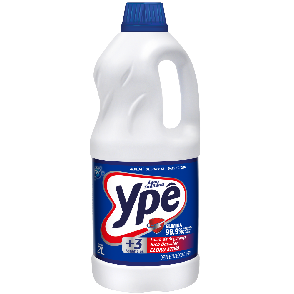 Água Sanitária Ypê 2l - Alveja - Desinfeta - Bactericida
