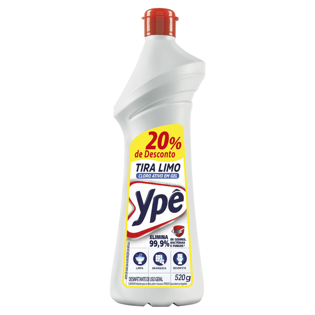 Desinfetante Tira-Limo Ypê Squeeze 520g Grátis 20% de Desconto