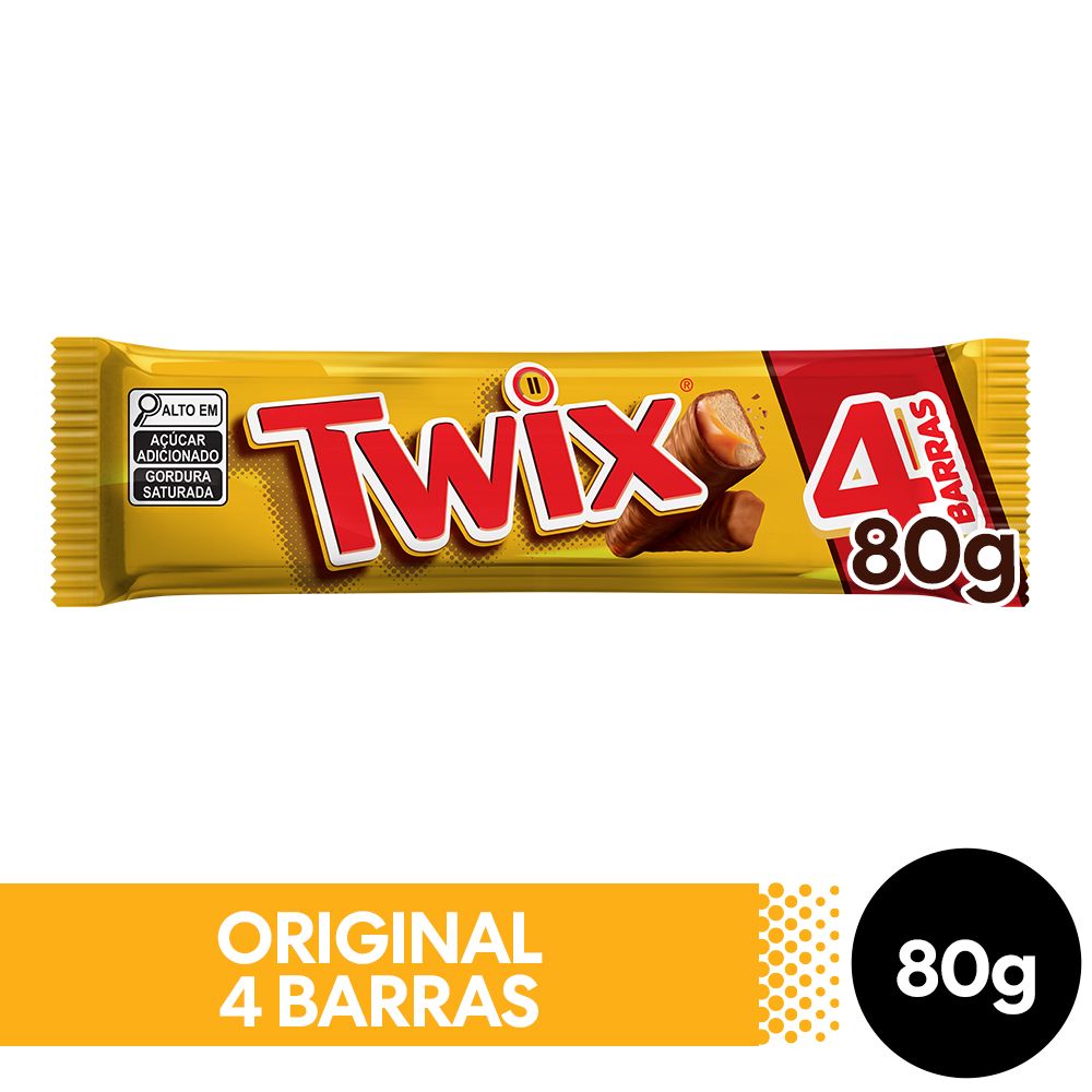 Chocolate Twix Original 4 Barras 80G