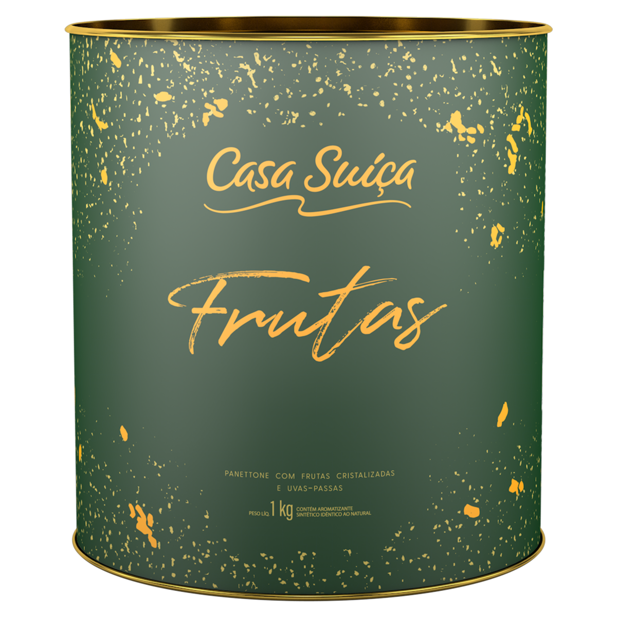 Panettone Com Frutas Cristalizadas E Uvas-Passas Casa Suíça Exclusiva Lata 1Kg