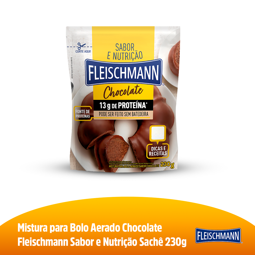 Mistura Bolo Chocolate Proteína Aerado 12unx230g Flm