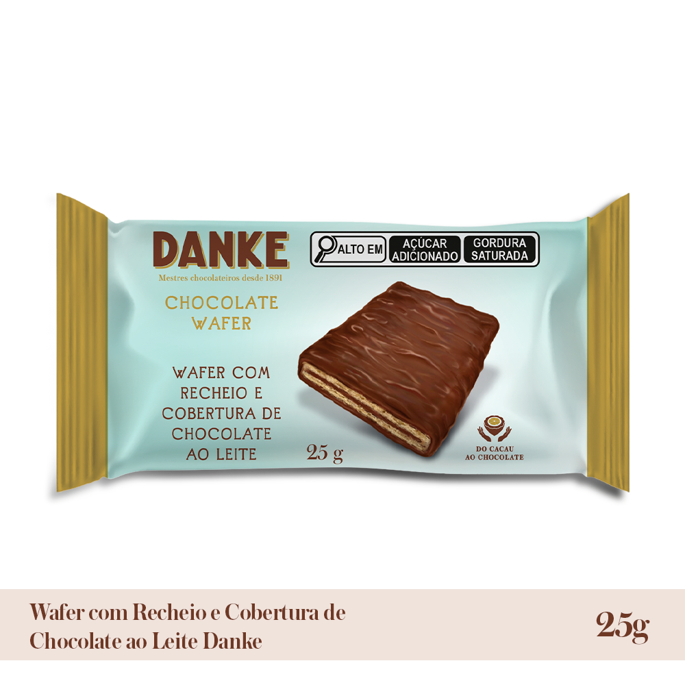 Barra Chocolate Wafer Ao Leite 12x12x25g Dk