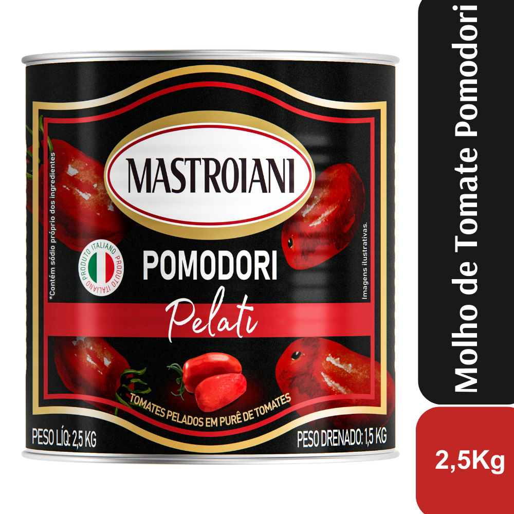 Pomodori Pelati Inteiro Lata 2,5kg