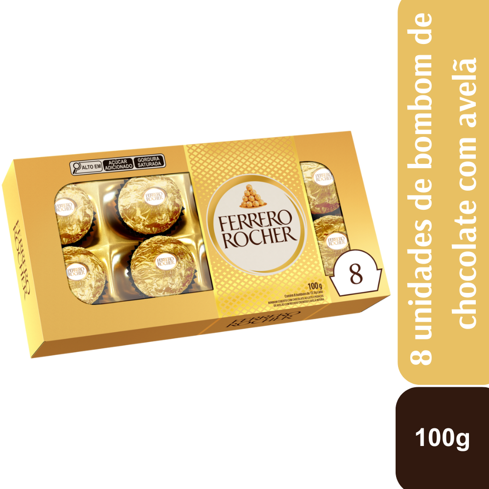 Ferrero Rocher 100g - 8 Unidades