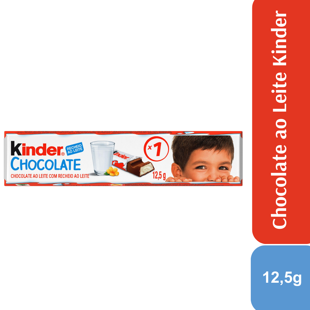 Kinder Chocolate ao Leite 1 uni 12,5g
