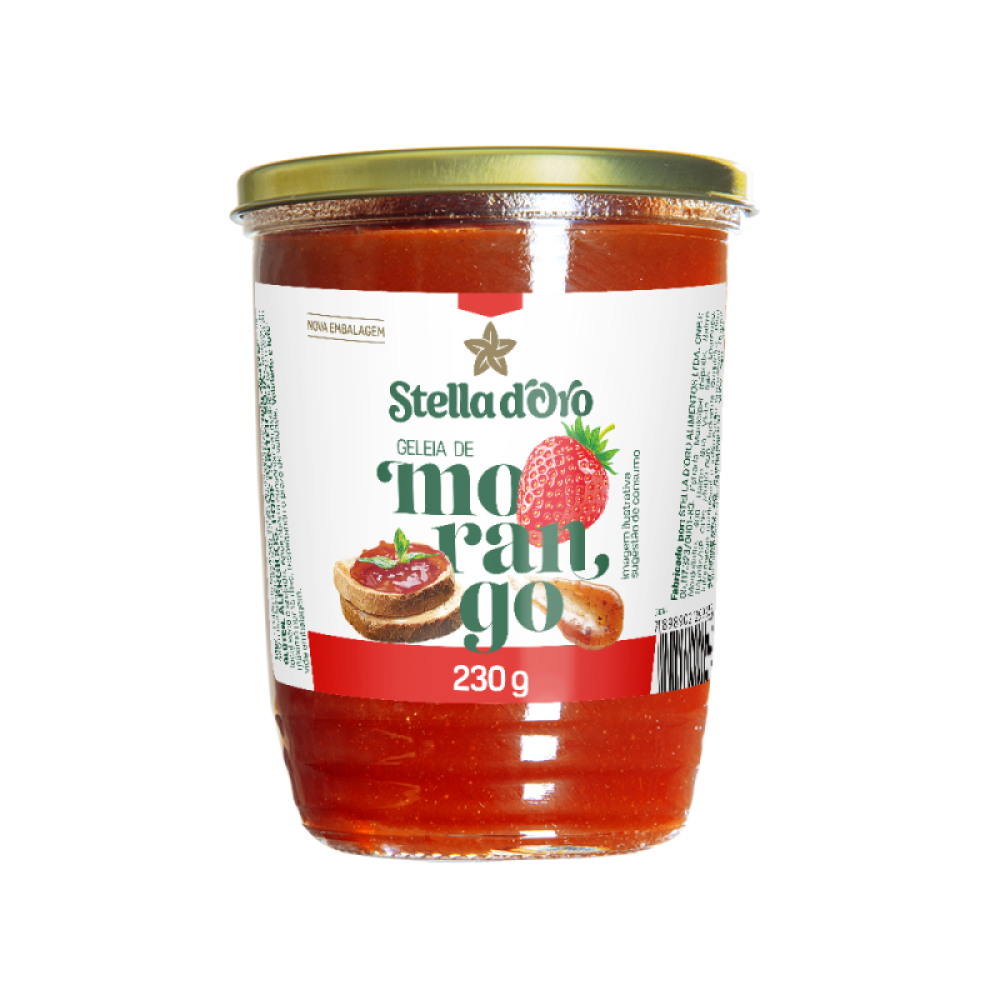 Geleia Morango Vidro 15X230G Stella D'Oro
