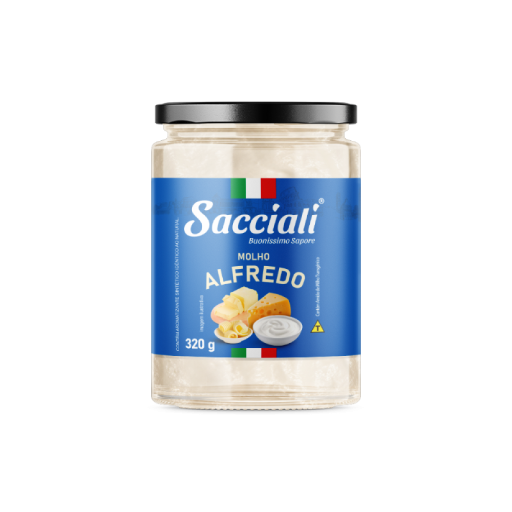 Molho Alfredo Vidro 12X320G Sacciali