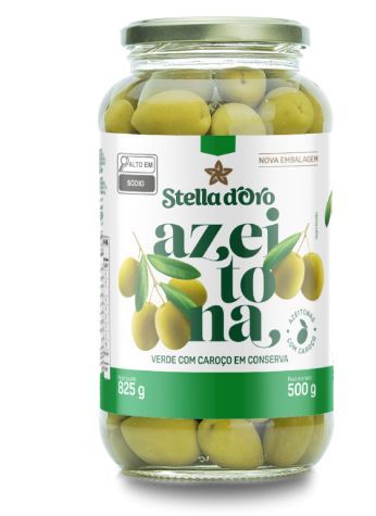 Azeitona Verde Vidro 12X500G Stella D'Oro