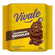 Biscoito Amanteigado Chocolate Vivale Pacote 250G