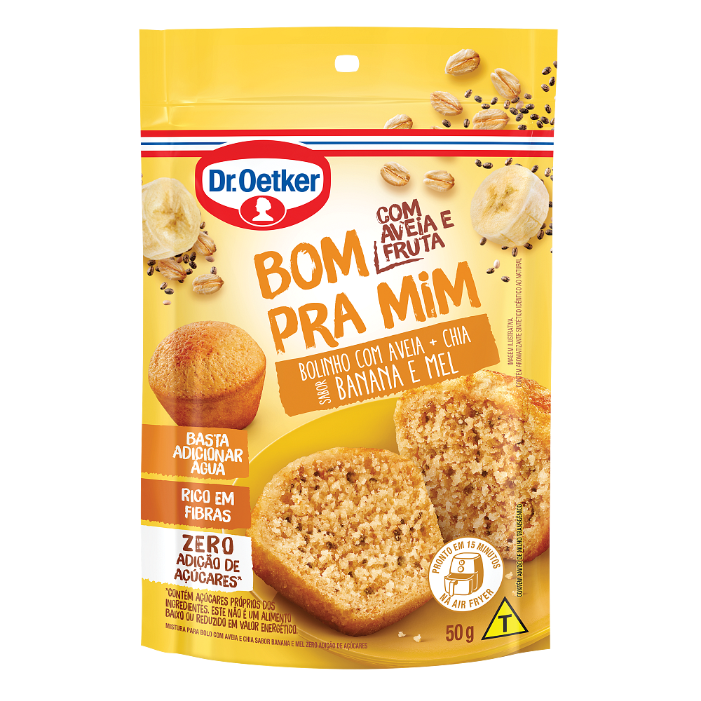 Mistura para Bolo de Banana com Aveia e Chia Zero Açúcar 50g