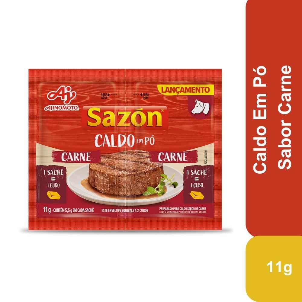Caldo Em Pó SAZÓN® Sabor Carne 11G
