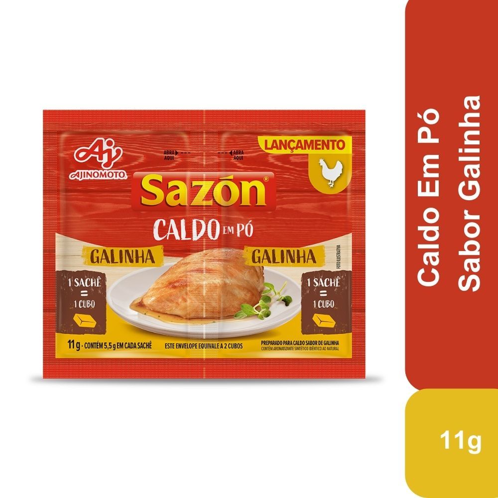 Caldo Em Pó SAZÓN® Sabor Galinha 11G