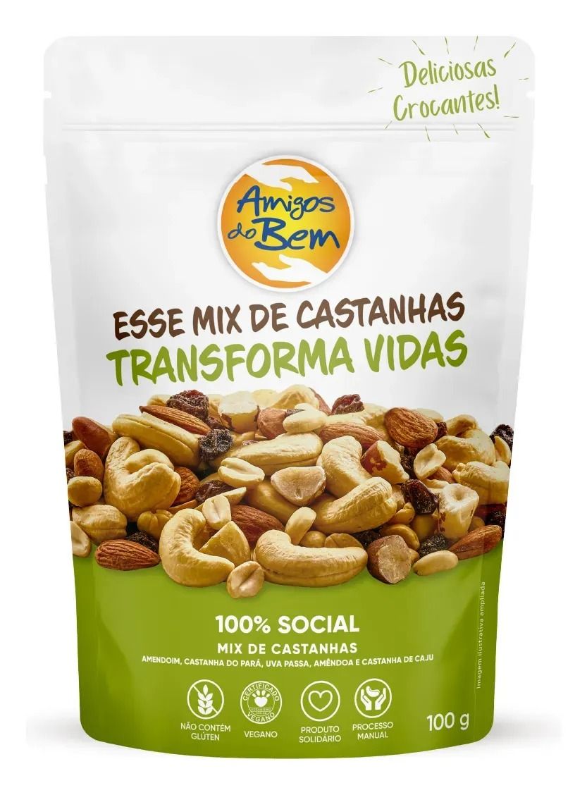 Castanha Mix 24unx100g Amigos Bem