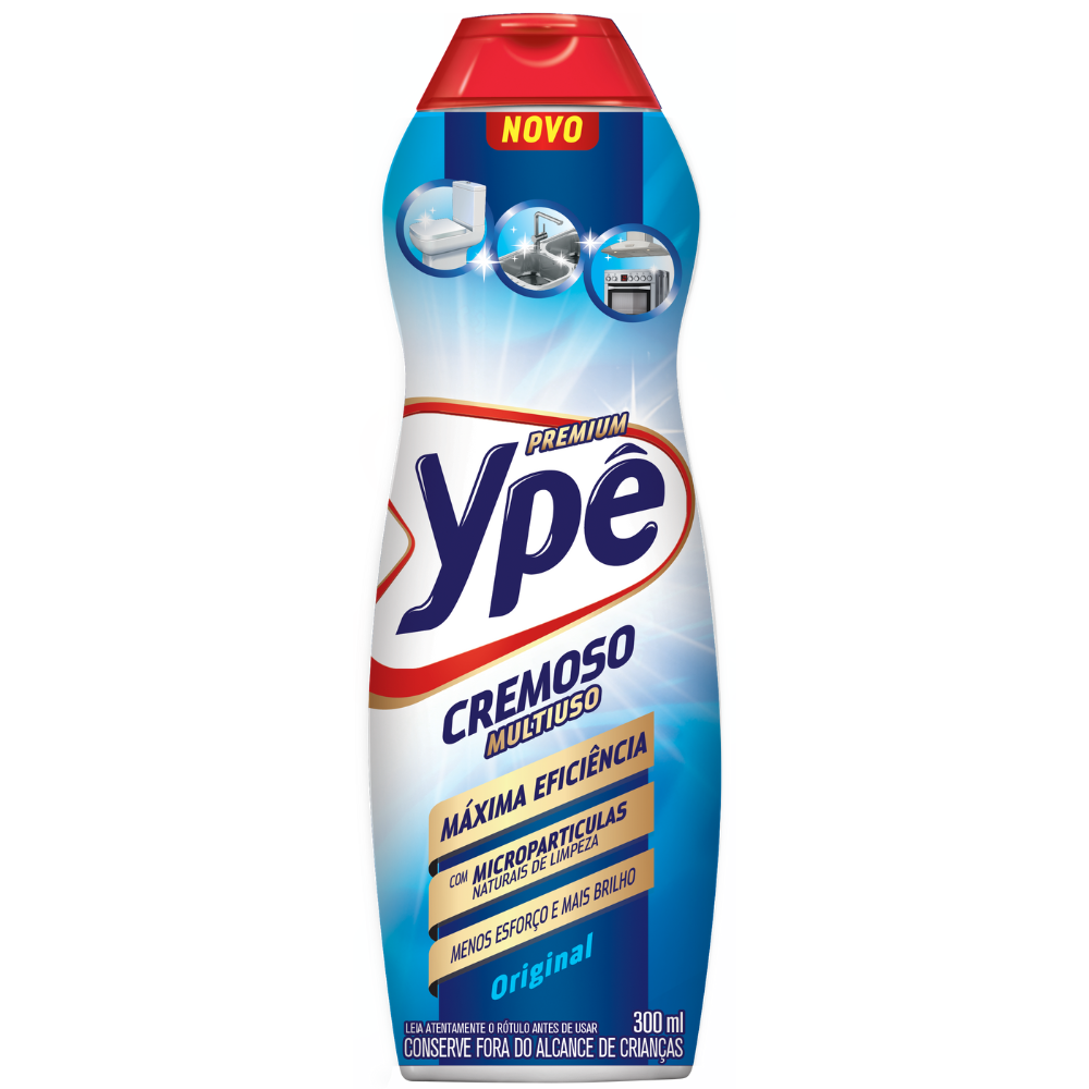 Multiuso Cremoso Ypê Premium Original 300ml - Máxima Eficiência - Saponáceo