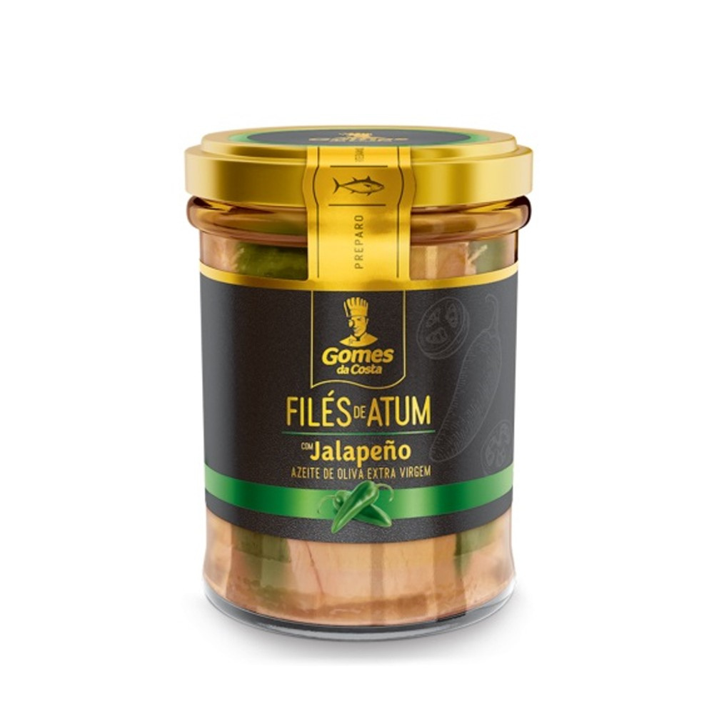 Filés de Atum em Azeite de Oliva Extra Virgem com Pimenta Jalapeño 180g