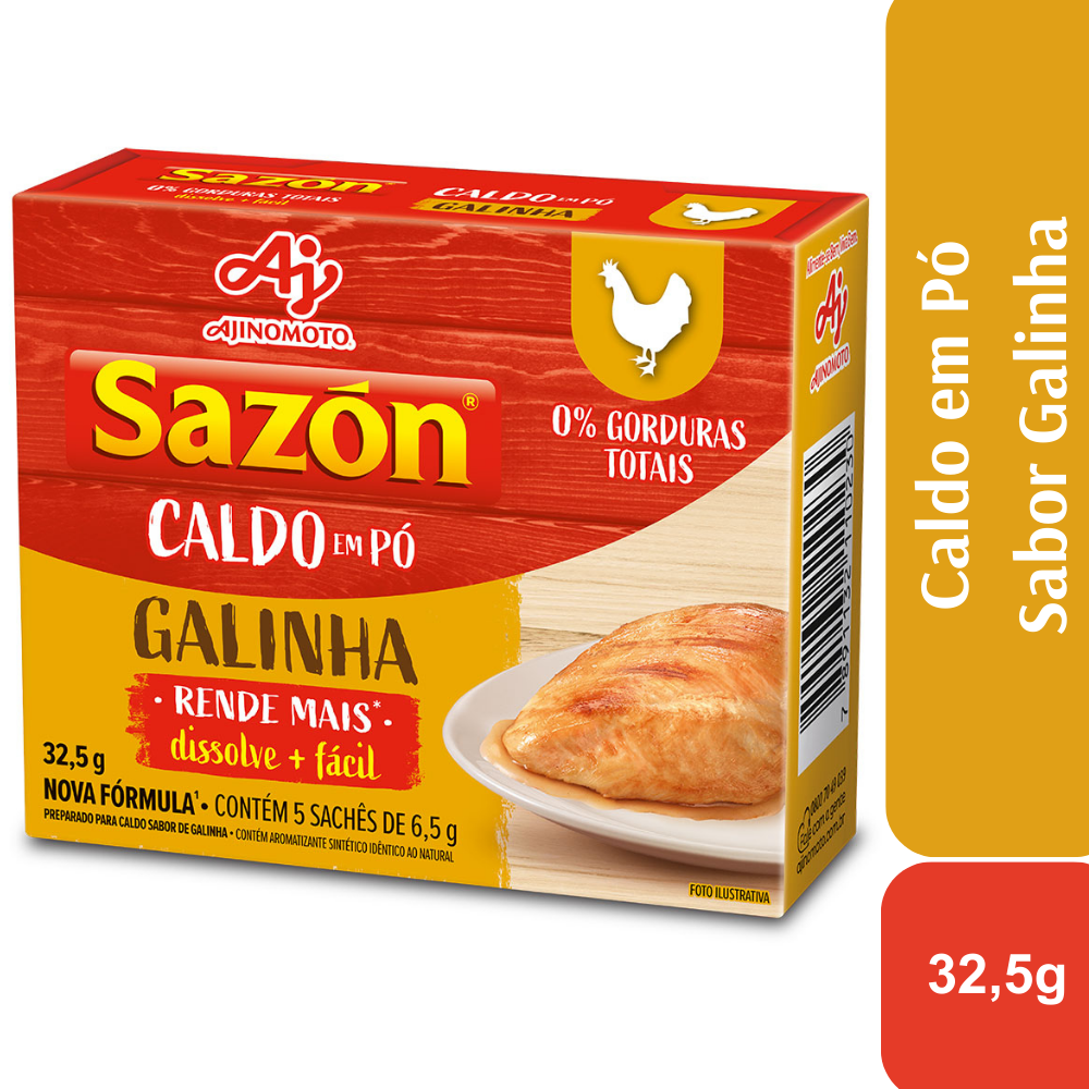 Caldo Em Pó Sazón® Sabor Galinha 32,5G