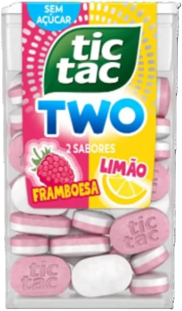 Tic Tac Two Pastilha Sabor Framboesa e Limão