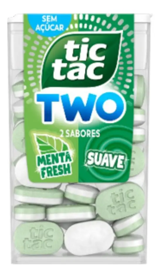 Tic Tac Two Pastilha Sabor Menta Fresh