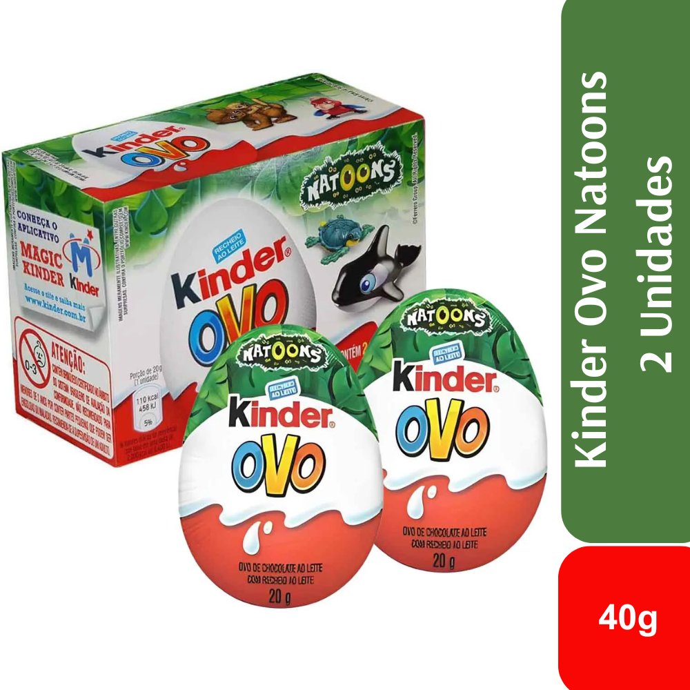 Kinder Ovo Natoons 40g 2 Unidades