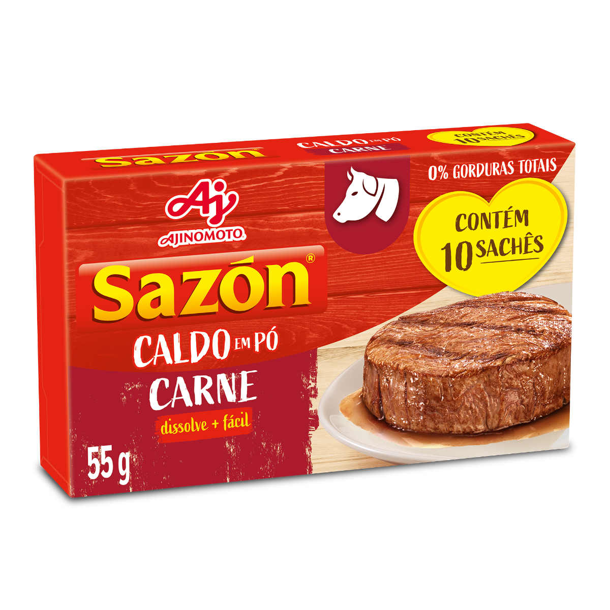 Caldo Sazón Carne 55g 10 Sachês