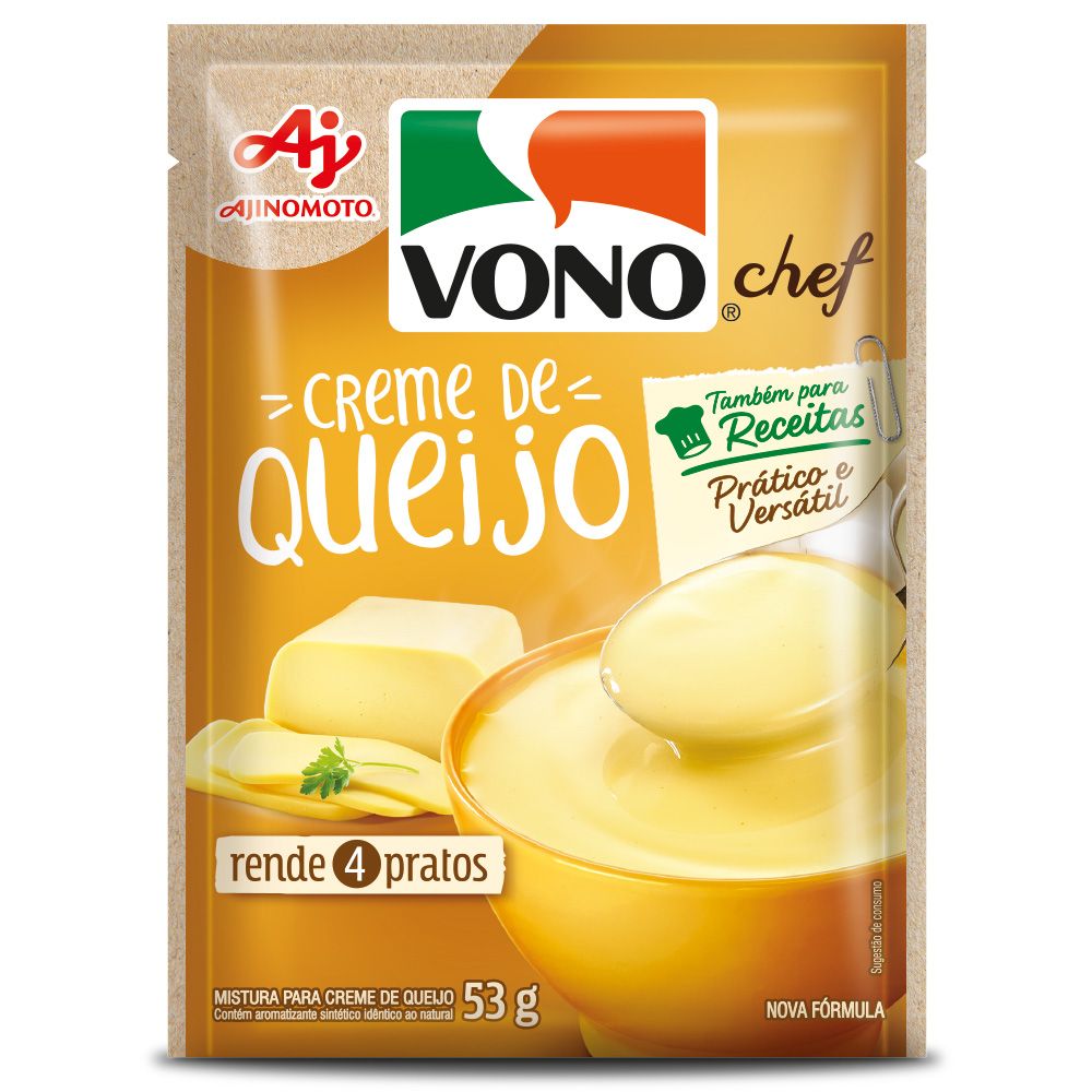 Sopa Cremosa VONO® Chef Sabor Creme De Queijo 53G
