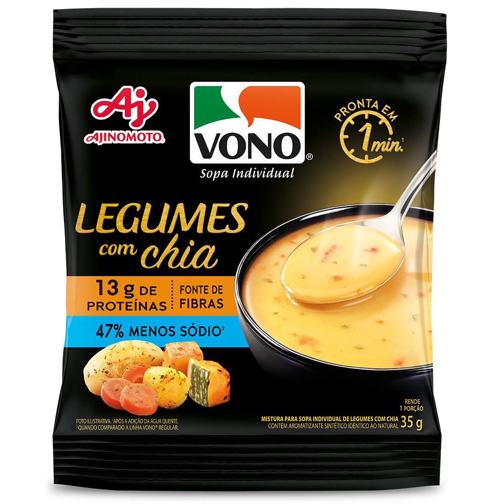 Sopa VONO® Proteína Sabor Legumes Com Chia 35G