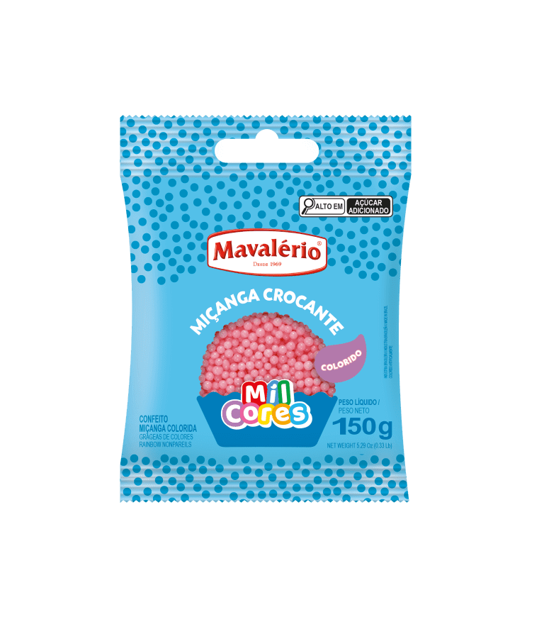 Micanga colorida rosa baby 150g