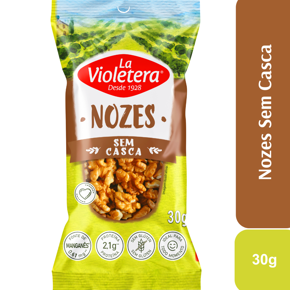 Nozes Sem Casca Pacote 30g