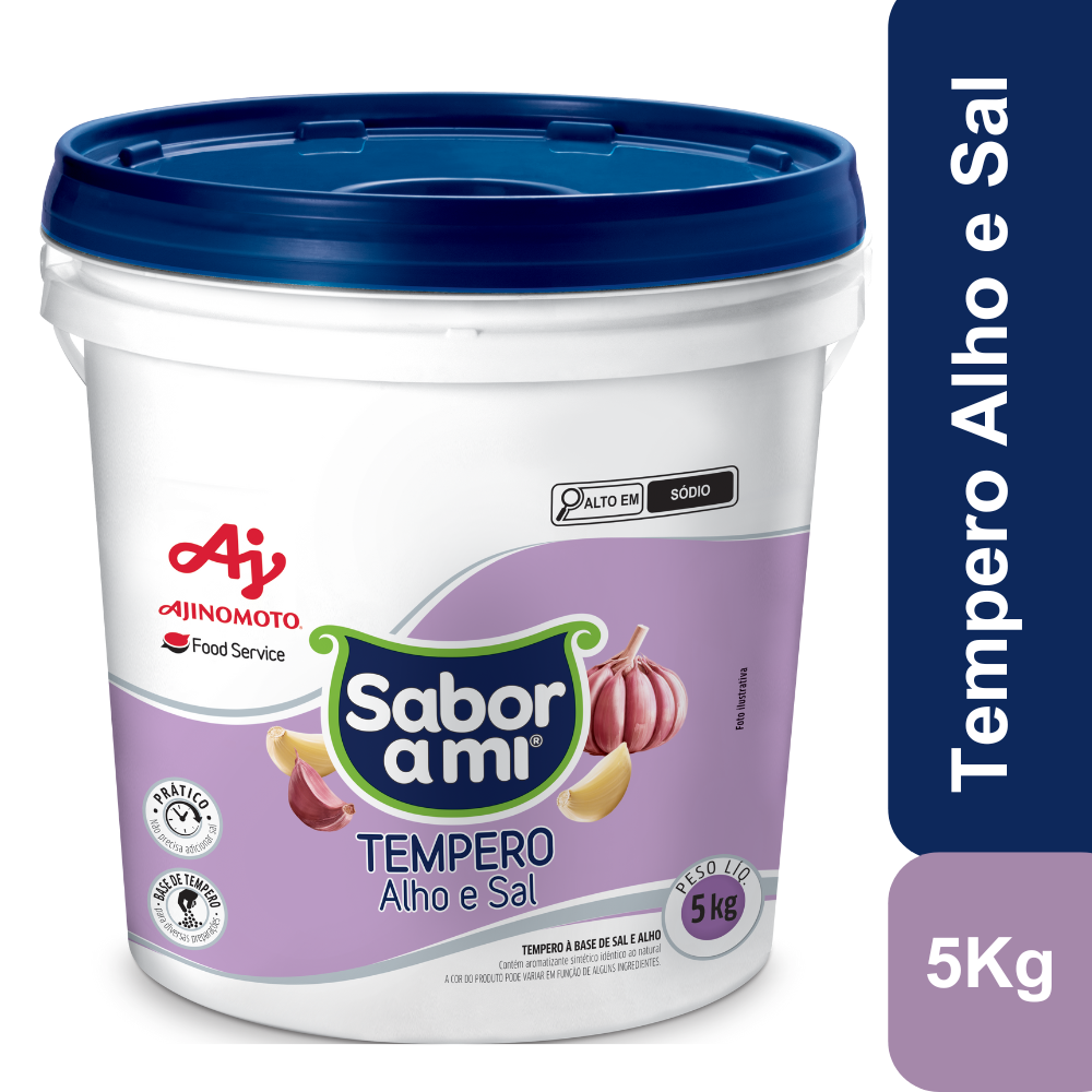 Tempero Sabor A Mi® Alho E Sal Balde 5Kg
