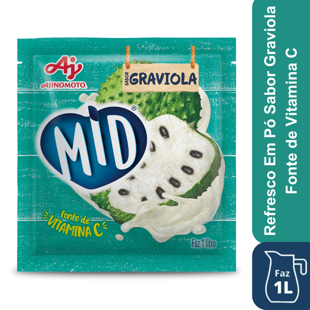 Refresco Em Pó Mid® Sabor Graviola 20G