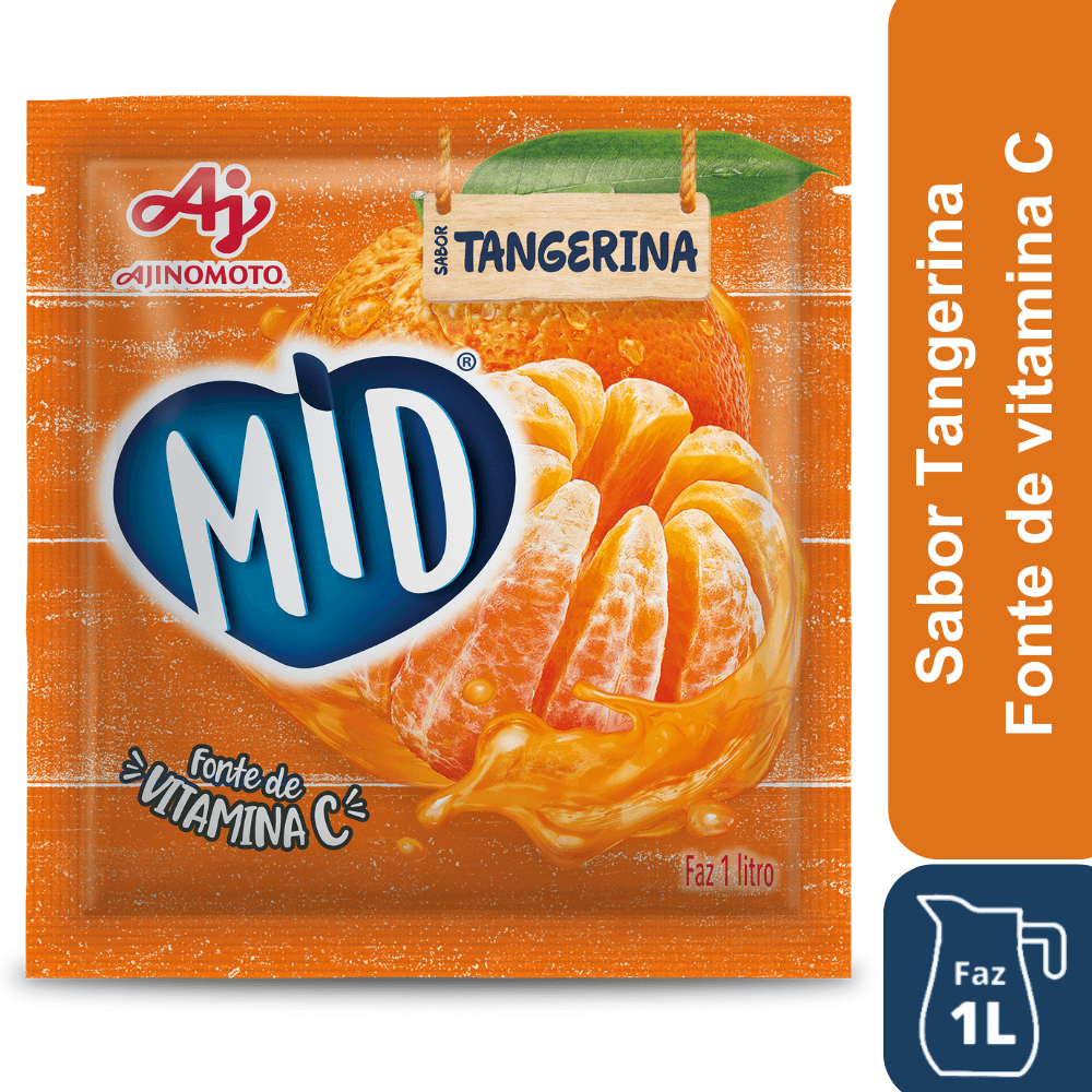 Refresco Em Pó Mid® Sabor Tangerina 20G