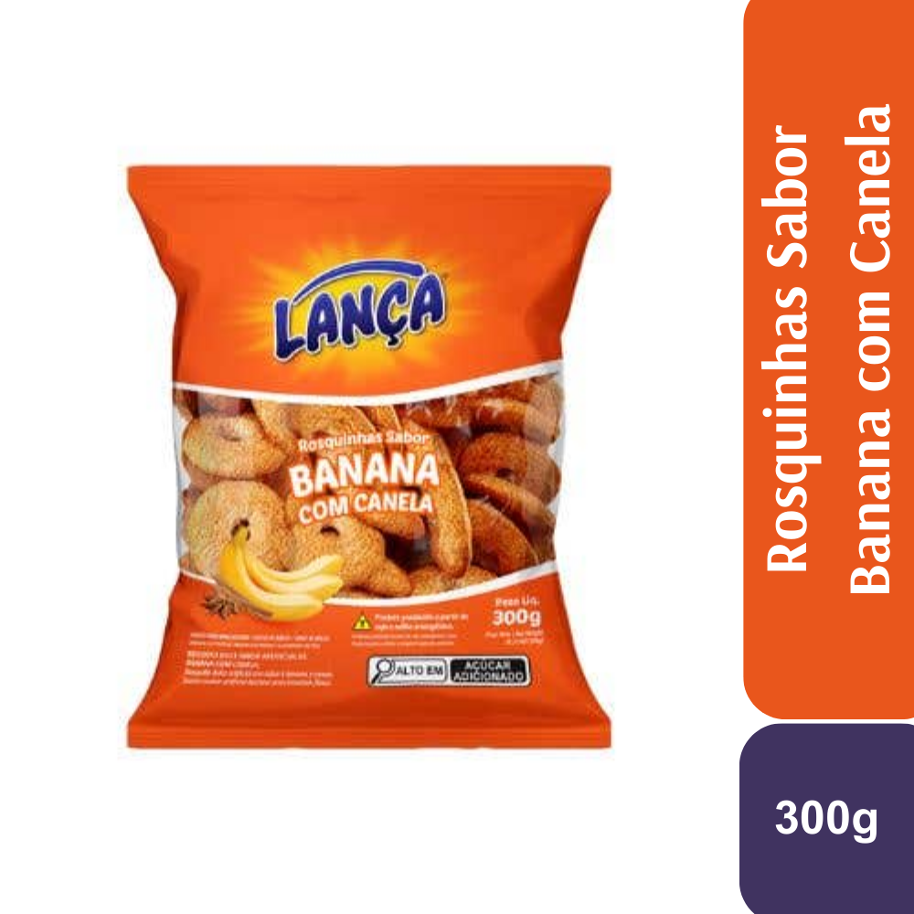 Rosquinha Lança Banana Com Canela 300g