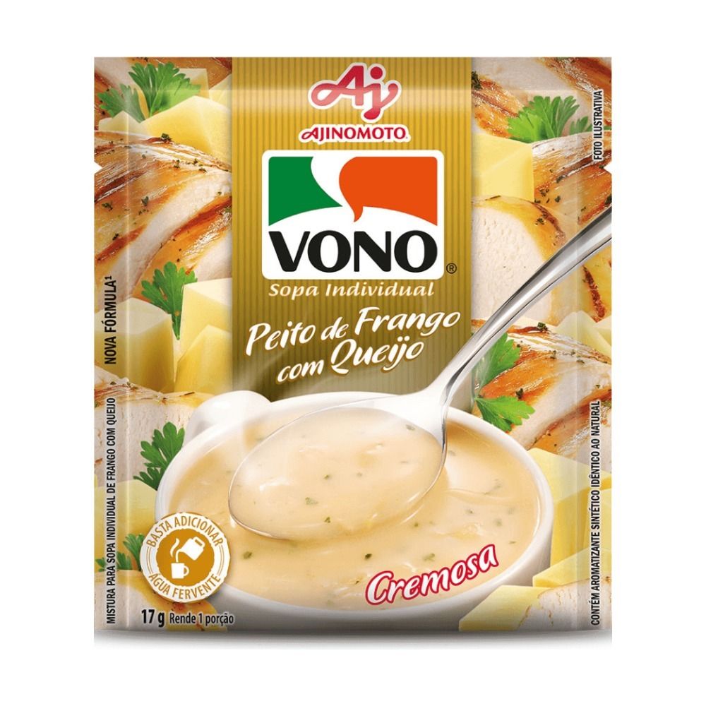 Sopa VONO® Individual Sabor Peito De Frango Com Queijo 17G