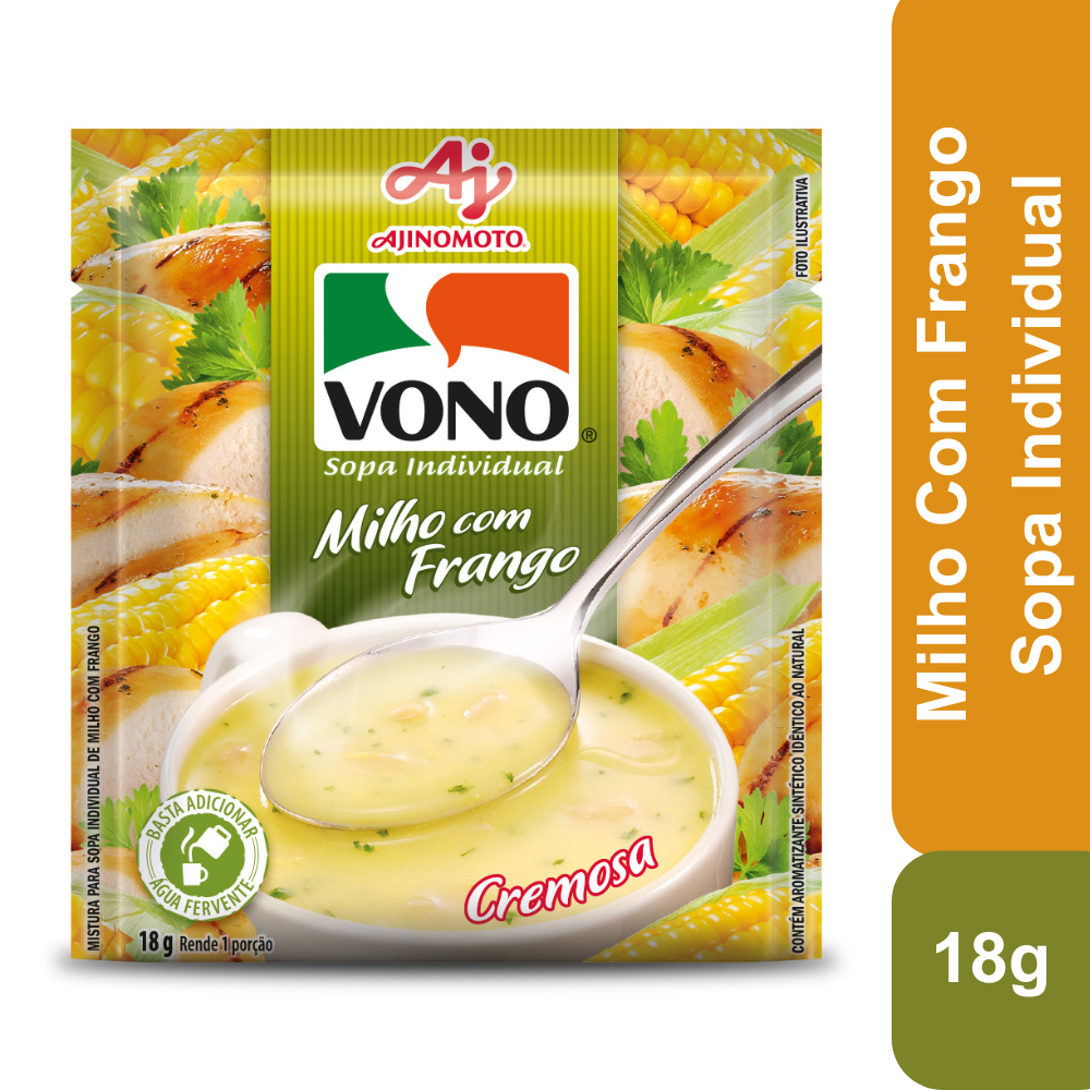 Sopa VONO® Individual Sabor Milho Com Frango 18G
