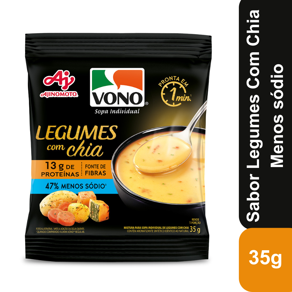 Sopa VONO® Proteína Sabor Legumes Com Chia 35G