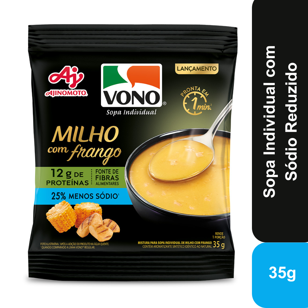 Sopa VONO® Proteína Sabor Milho com Frango 35g