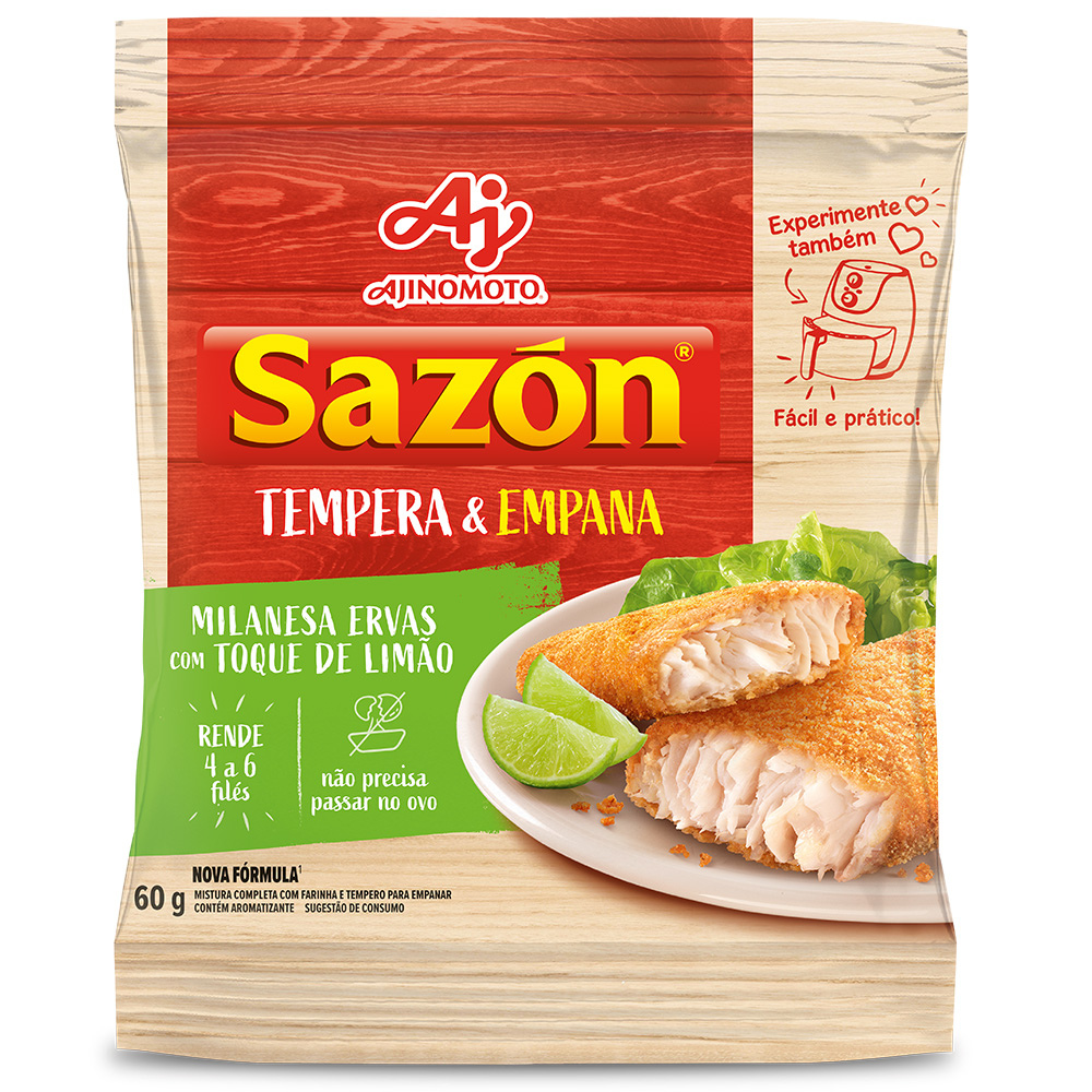 Sazón® Tempera E Empana Milanesa Sabor Ervas Com Toque De Limão 60G