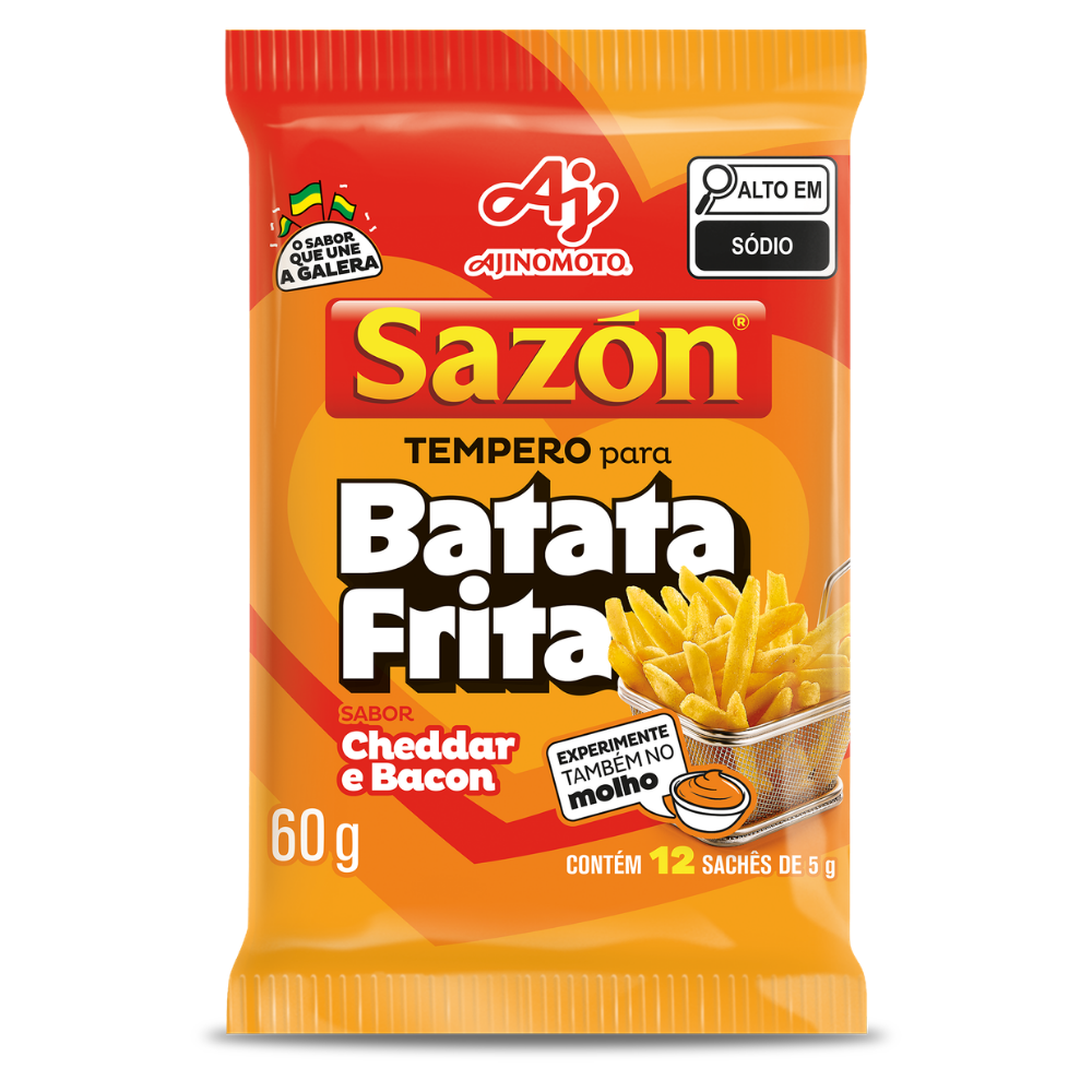 Tempero Sazón® Para Batata Frita Cheddar e Bacon