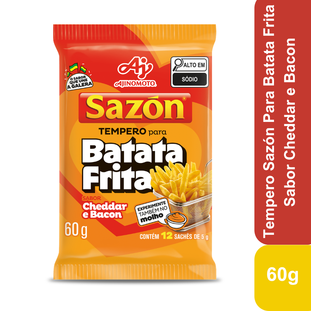 Tempero Sazón® Para Batata Frita Cheddar e Bacon