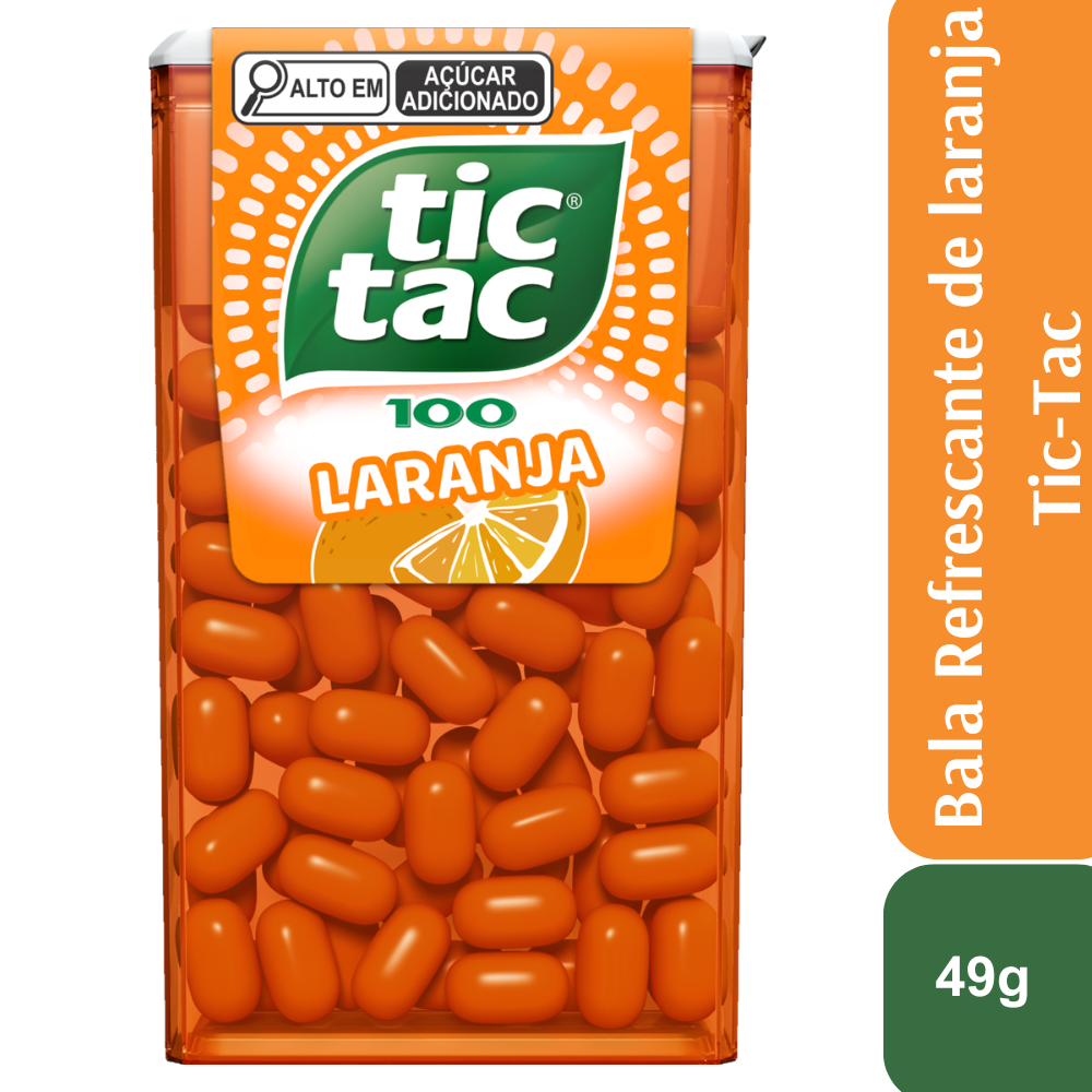 Tic Tac Pastilha Sabor Laranja 49g